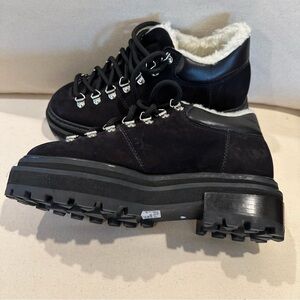 NEW SCHUTZ Lucille Suede & Shearling Bootie reg $156